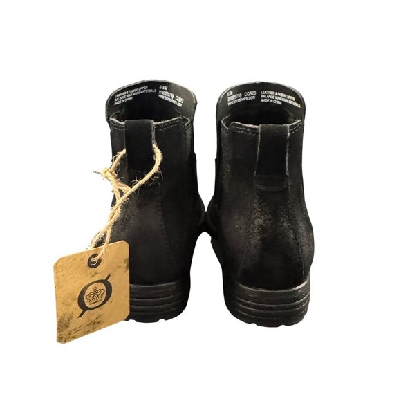 Born Laney Chelsea Boots Women's Black Suede Ankle, Size 6.5M NWOB - Picture 5 of 10